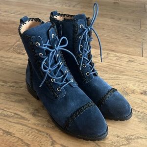Jack Rogers Blue Suede Boots